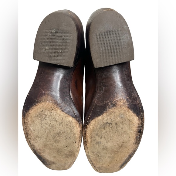 Vtg LUCCHESE 2083 Mahogany Cowgirl boots USA Sz 11C Excellent condition - Picture 6 of 16